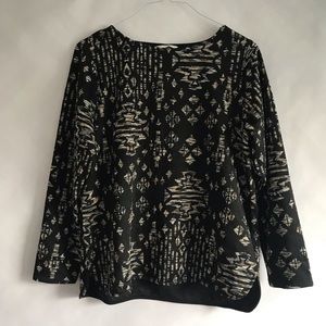 🌻h and m black/ brown  blouse large